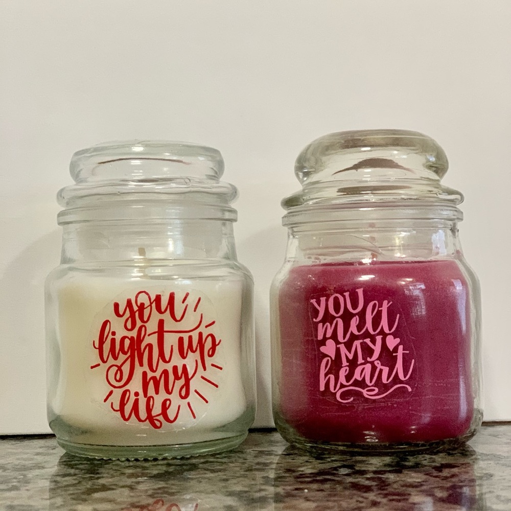 Mini Valentine’s Day candles